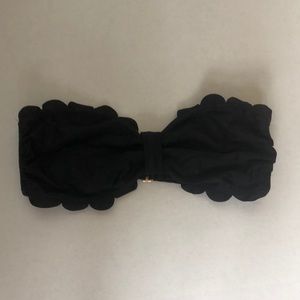 Express Scalloped Bandeau Bikini Top